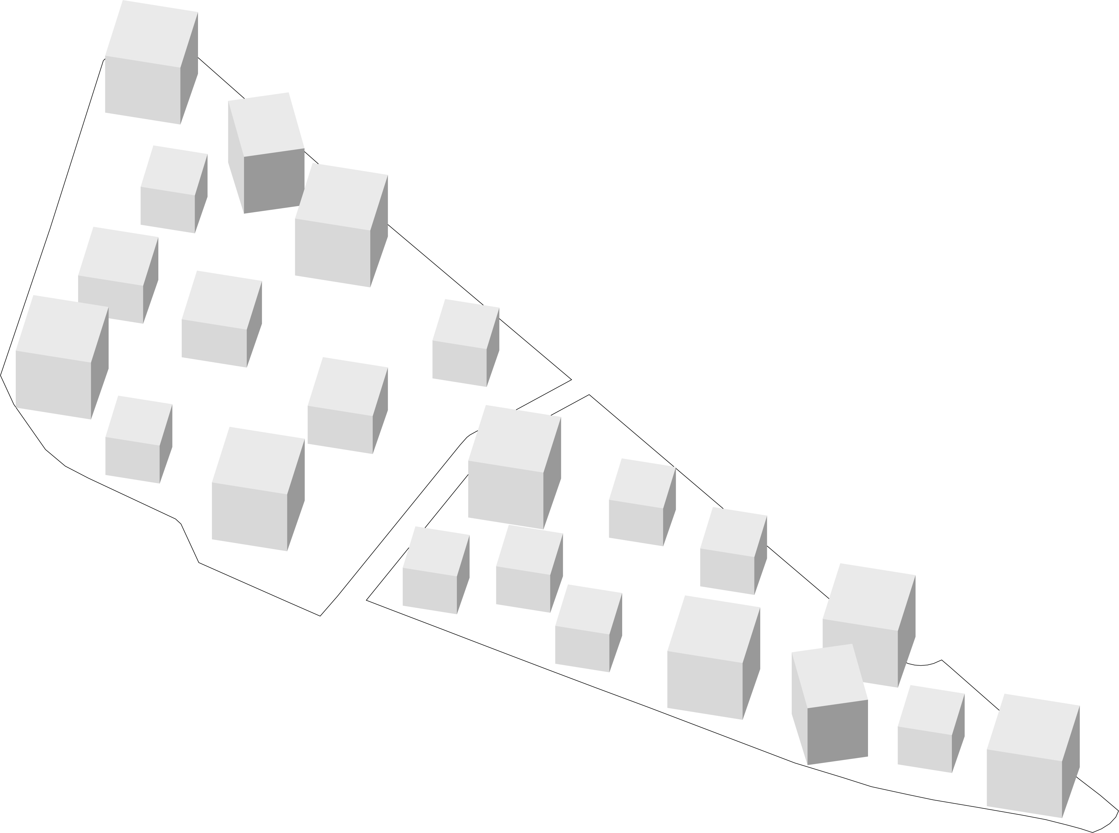Phase Year 50 — maximum density, all mixed-use towers complete.