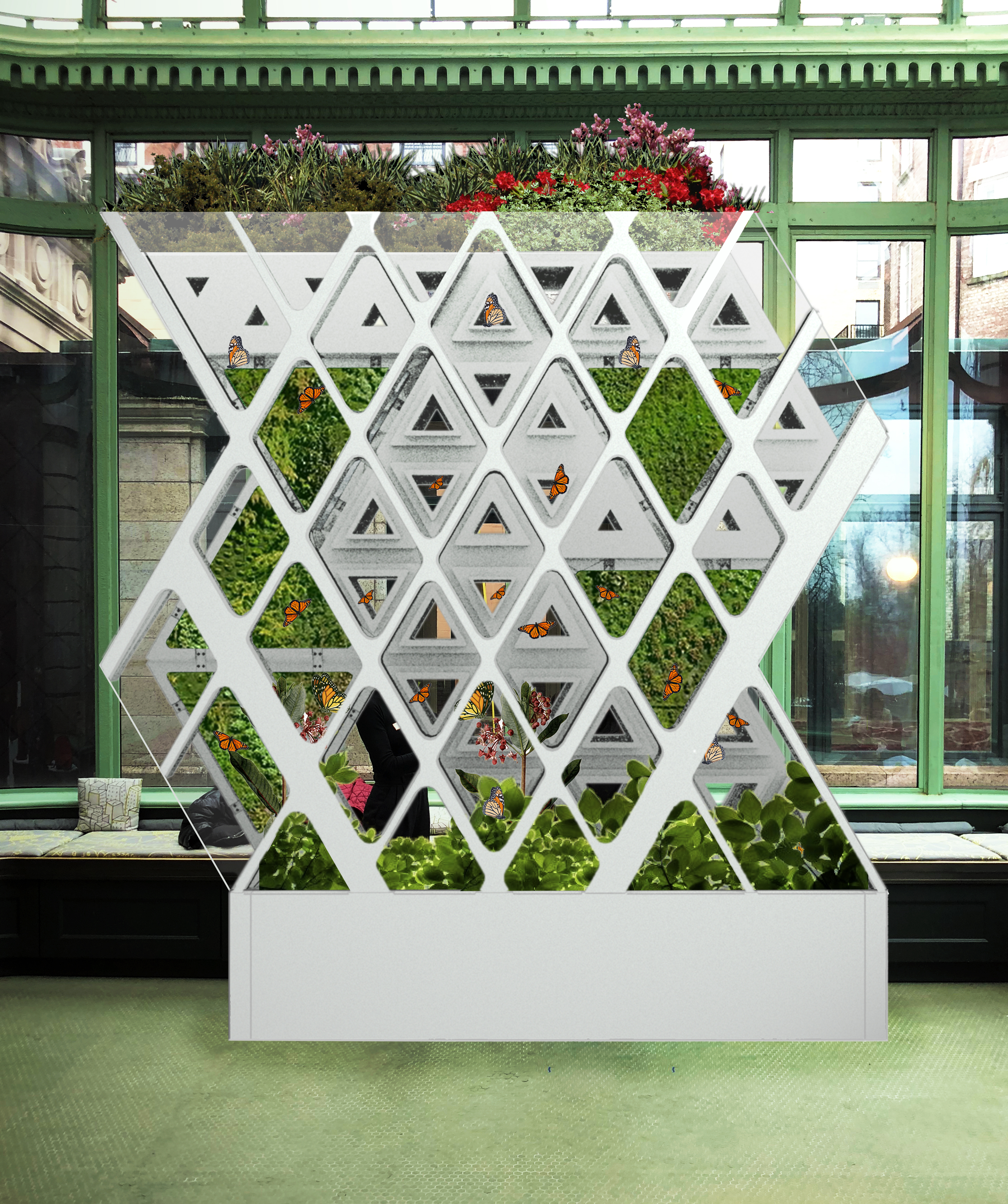 Biofacade in the conservatory space.