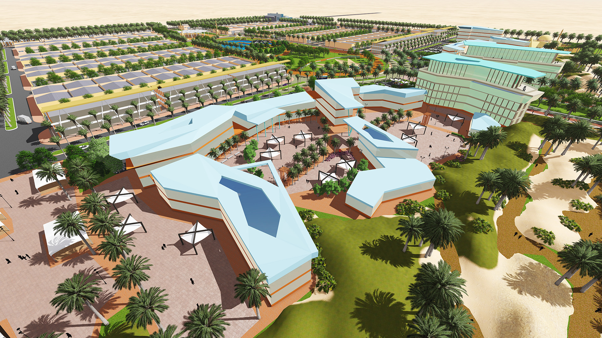 Yanbu commercial district aerial.