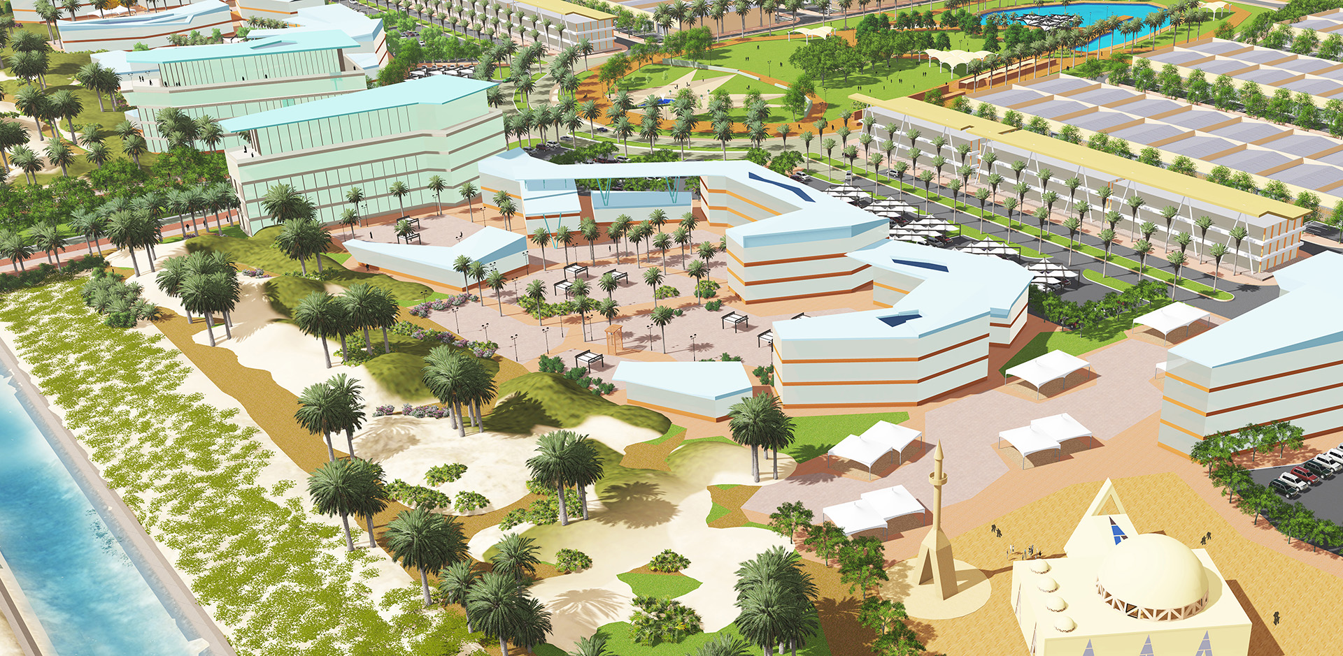Yanbu commercial district aerial.